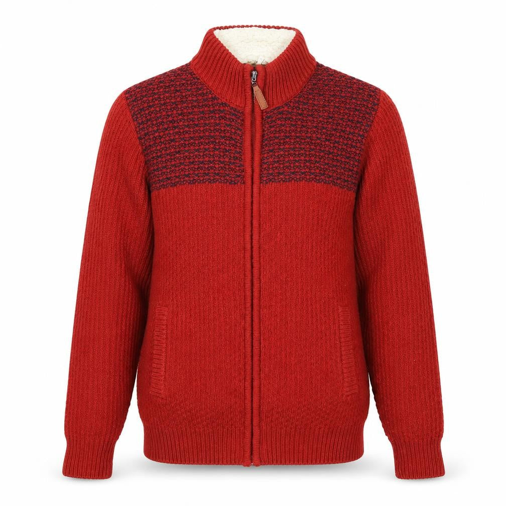 Cotton Traders Red Full Zip Jumper S Unisex Adult