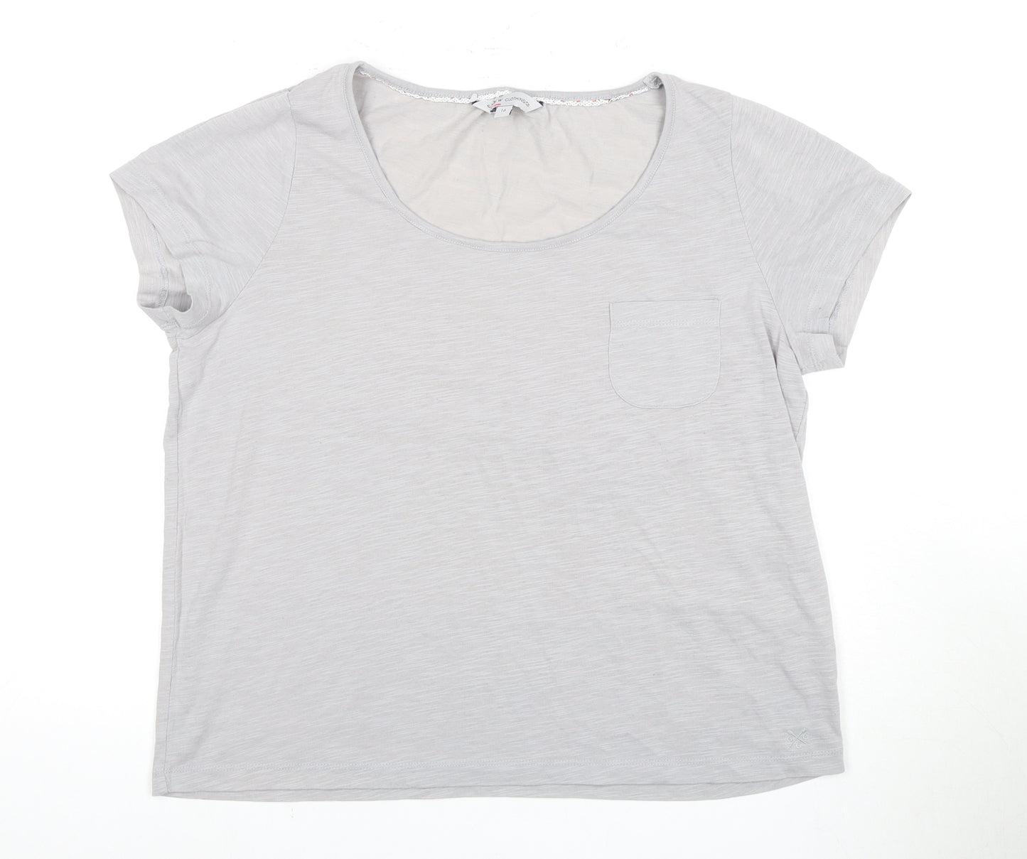 Crew Clothing Co. Women's Grey T-Shirt Size 16
