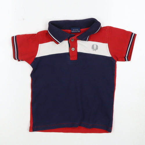 Fred Perry Boys Red Polo Shirt Size 104cm