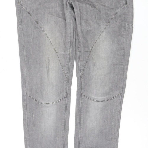 Dutch Women's Grey Skinny Jeans Size 30 with Ankle Zip