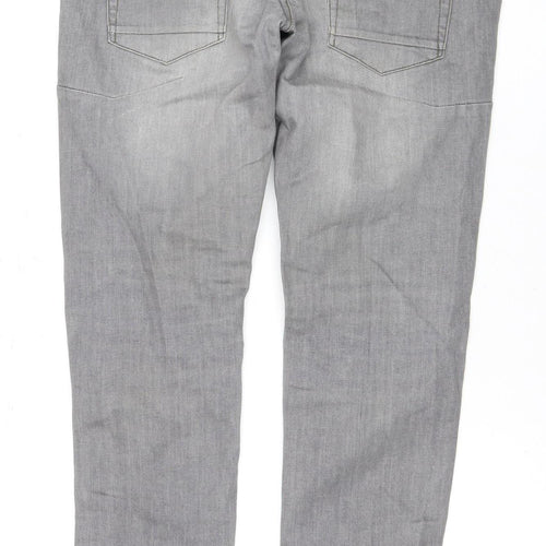 Dutch Women's Grey Skinny Jeans Size 30 with Ankle Zip