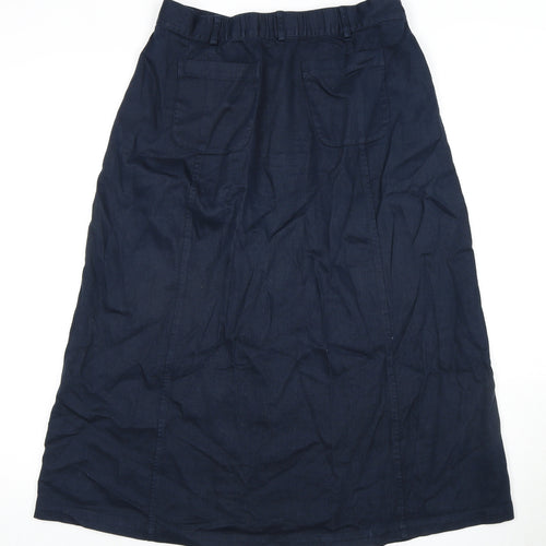 Seasalt Cornwall Women's Blue Cotton Linen Casual Skirt