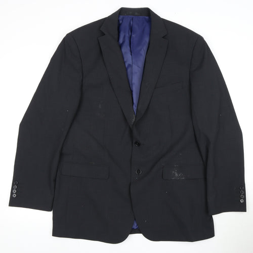 Greenwoods Men Black Blazer Regular Fit 44