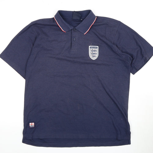Admiral Men's Blue Polo Shirt - Medium Sports Football