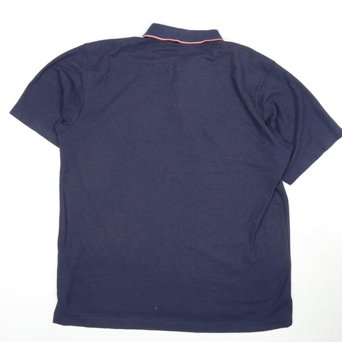 Admiral Men's Blue Polo Shirt - Medium Sports Football