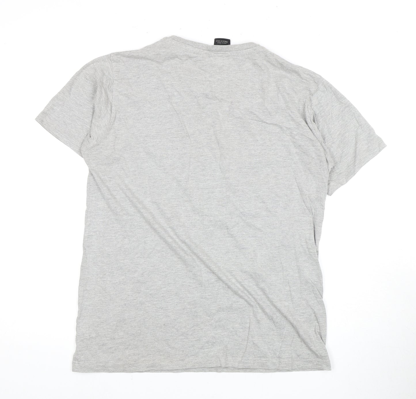 Nike Men's Grey Logo T-Shirt, Short Sleeve, Crew Neck
