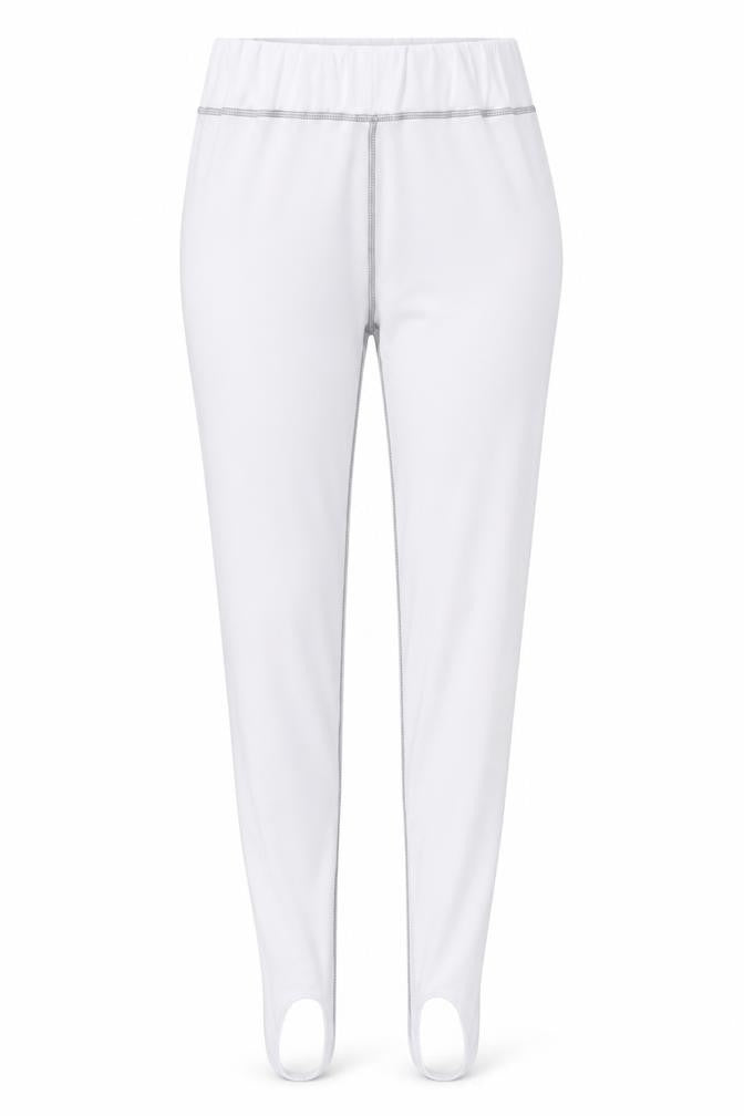 Front view of Equestrian Women's White Stirrup Riding Trousers - M