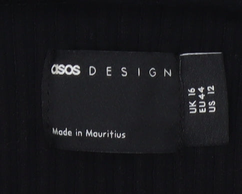 ASOS DESIGN Black Women’s Dress - Size 16 Knit