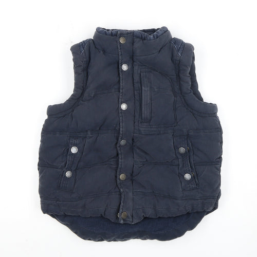 Boys Fat Face Blue Puffer Jacket - 6-7 Years, Lined, Casual Outerwear
