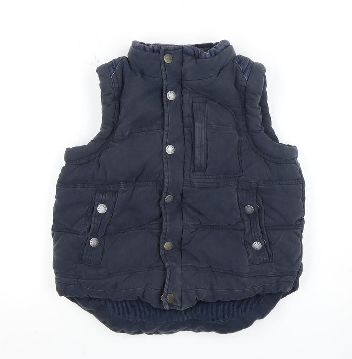 Boys Fat Face Blue Puffer Jacket - 6-7 Years, Lined, Casual Outerwear