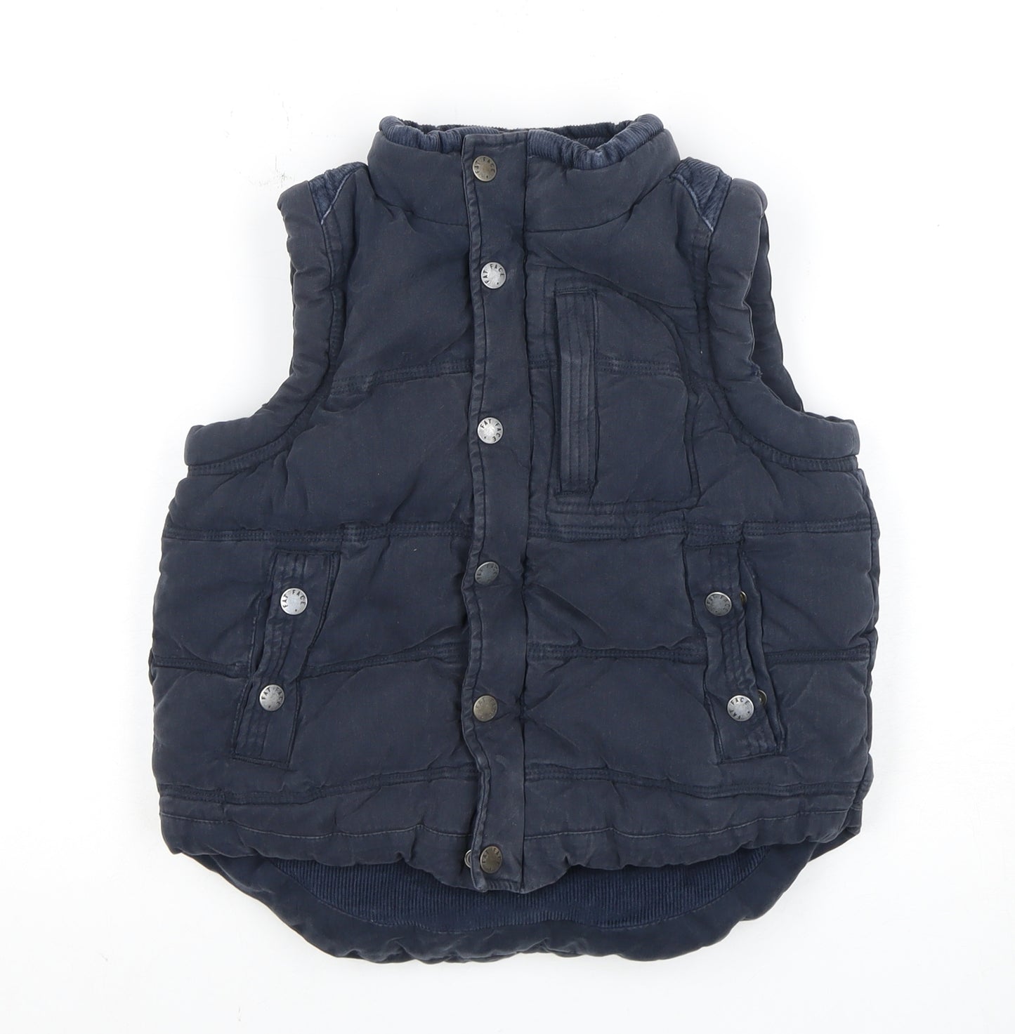 Boys Fat Face Blue Puffer Jacket - 6-7 Years, Lined, Casual Outerwear