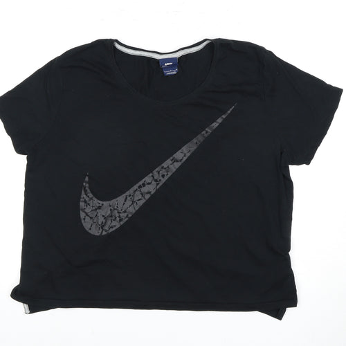 Nike Women's Black Crew Neck T-Shirt Size M Casual Wear