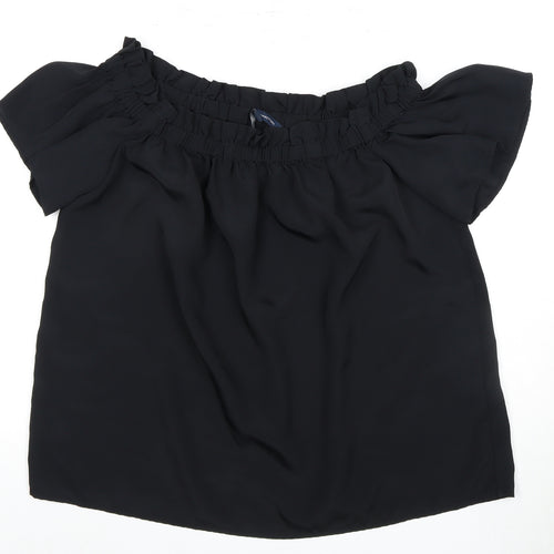 French Connection Women's Black Off Shoulder Top Size 12