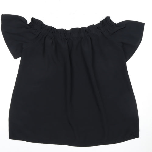 French Connection Women's Black Off Shoulder Top Size 12