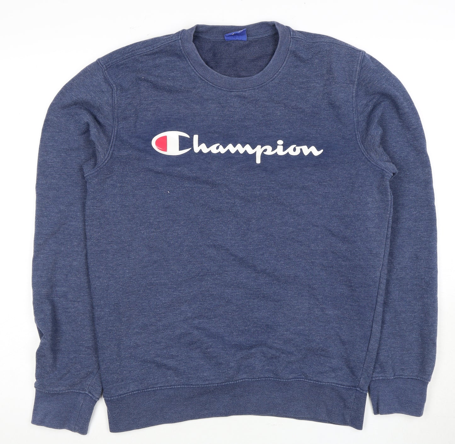 Champion Men's Blue Logo Sweatshirt - Medium
