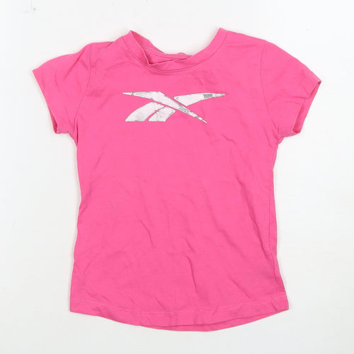 Reebok Girls Pink T-Shirt 4 Years - Casual Sporty Style