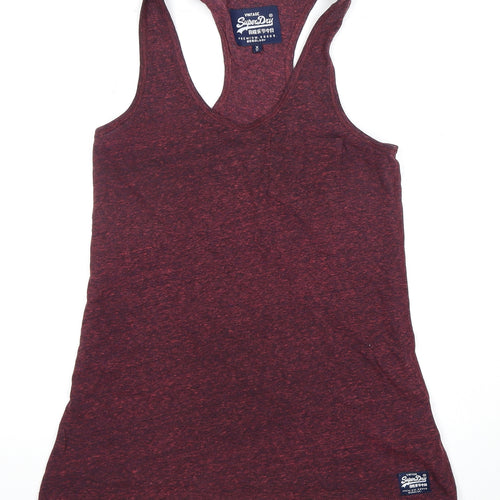 Superdry Red XS Sleeveless T-Shirt with Logo