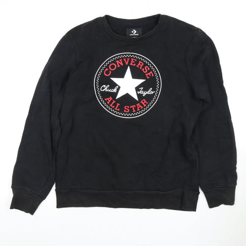 Converse Boys' Black XL Graphic Pullover Sweatshirt