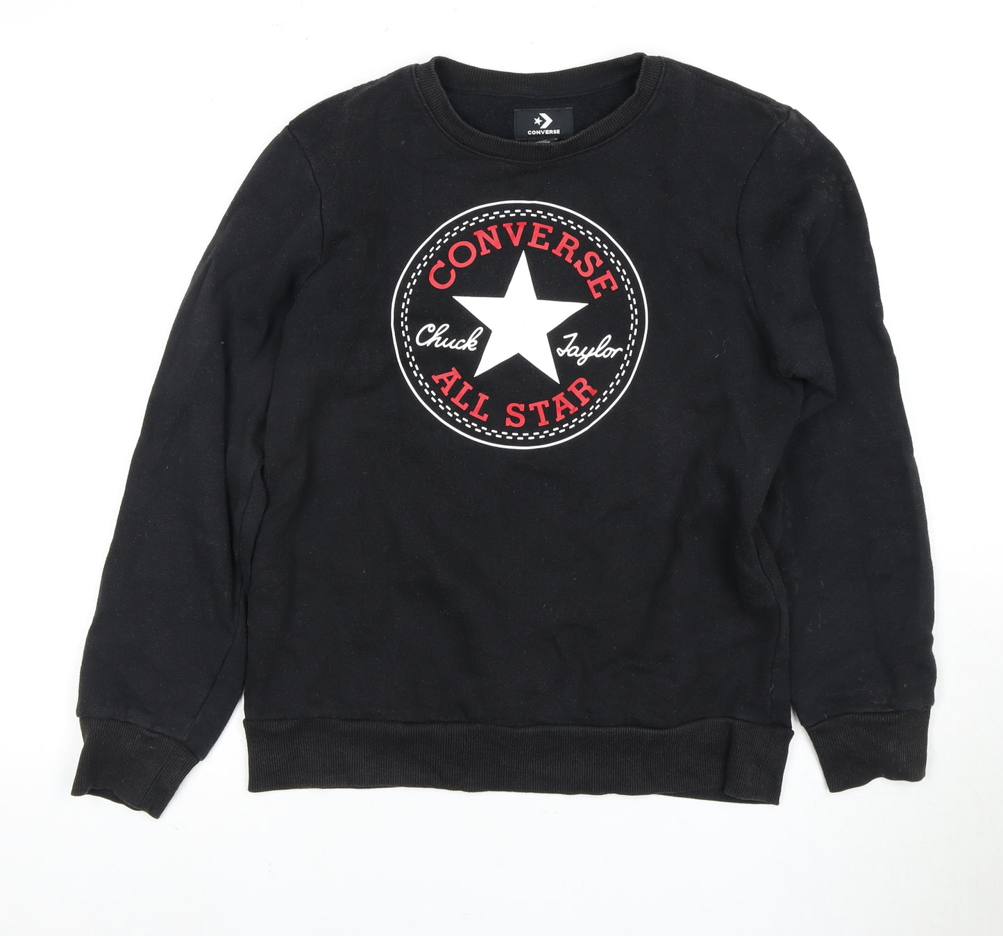 Converse Boys' Black XL Graphic Pullover Sweatshirt