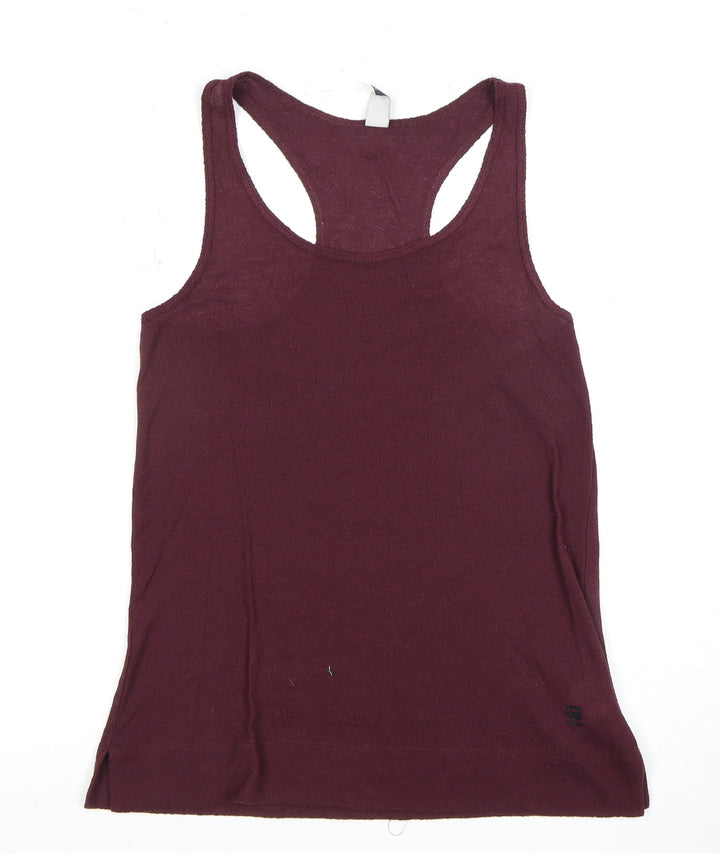 G-Star Women's Red Sleeveless Tank Top, Size S