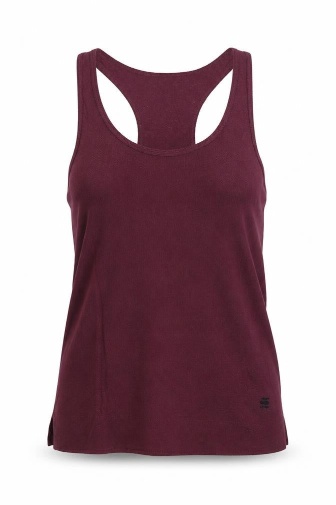 Front view of G-Star Women's Red Sleeveless Tank Top, size S