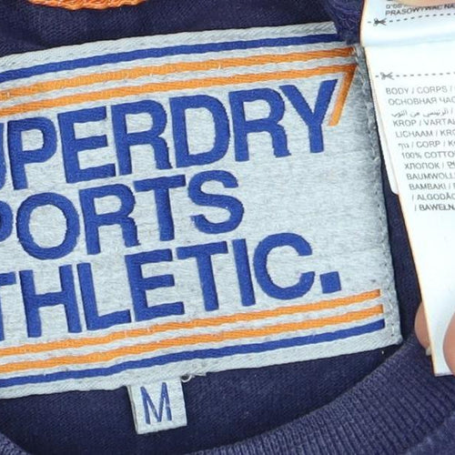 Superdry Men's Blue Graphic Print T-Shirt, Size M