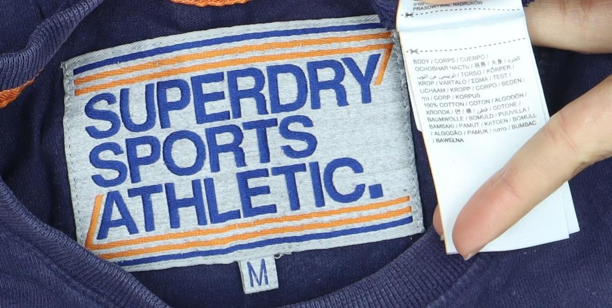 Superdry Men's Blue Graphic Print T-Shirt, Size M