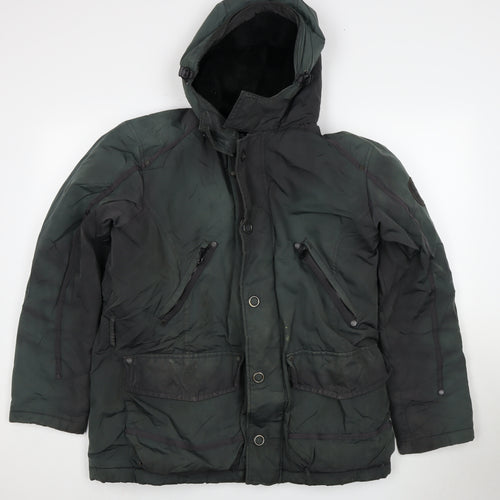 Strellson Men's Green Hooded Winter Jacket Size 48