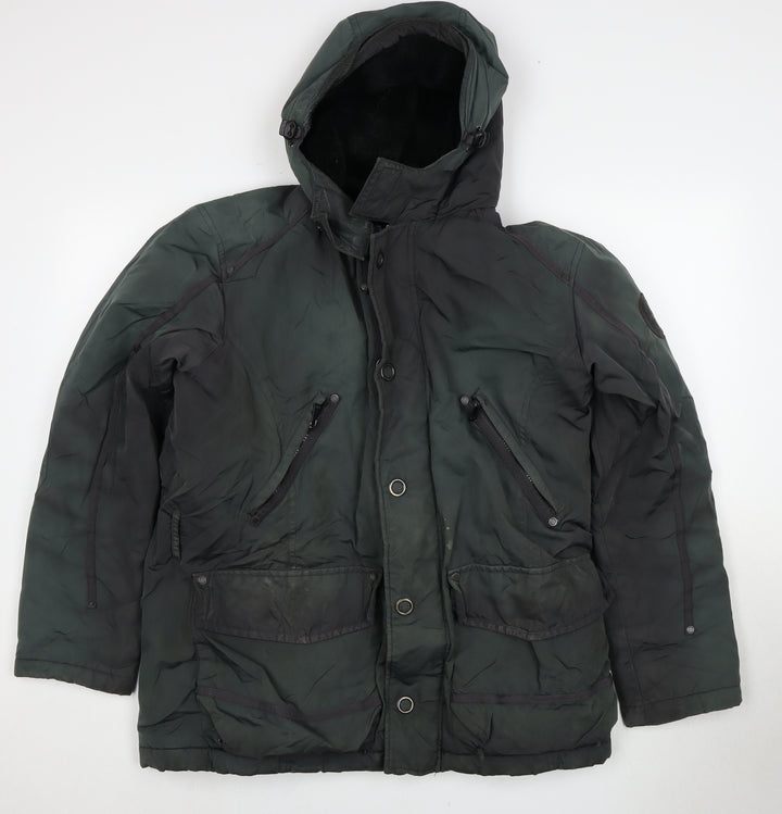 Strellson Men's Green Hooded Winter Jacket Size 48