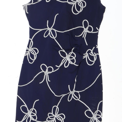 Roman Women's Blue Dress Size 10 - Elegant and Chic