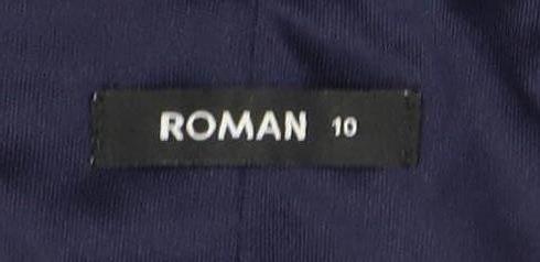 Roman Women's Blue Dress Size 10 - Elegant and Chic