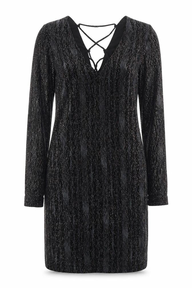 Topshop Women's Black Long Sleeve Party Dress
