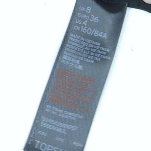 Topshop Women's Black Long Sleeve Party Dress