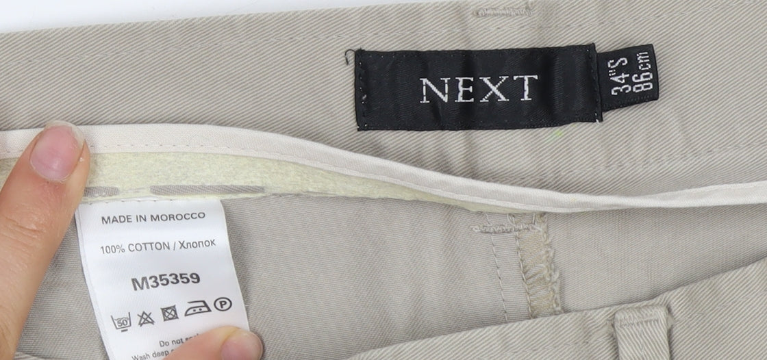 Next Men's Beige Chino Shorts - Size 34 Casual