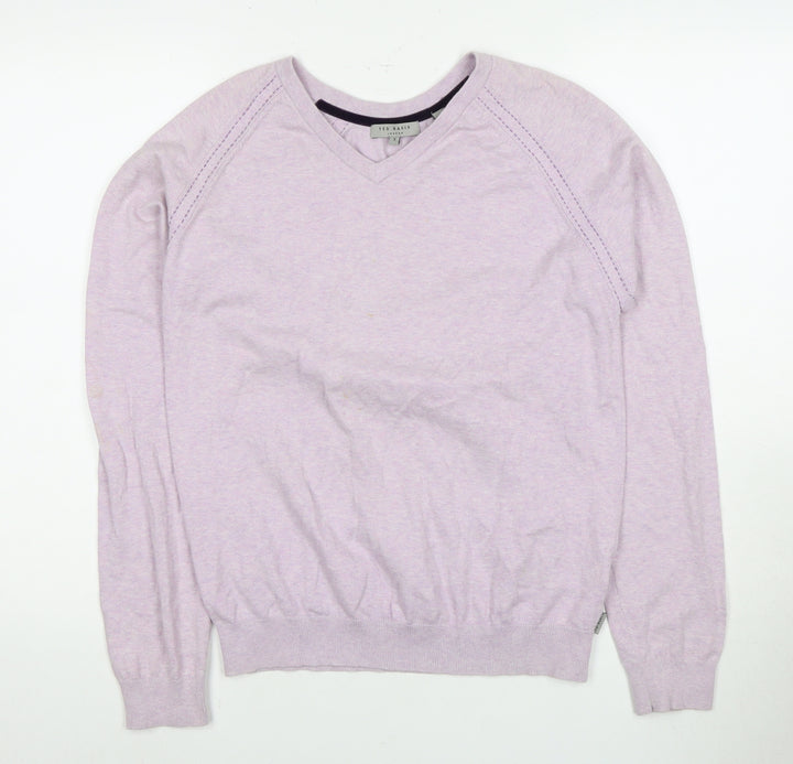 Ted Baker Men's Pink V-Neck Pullover Jumper M
