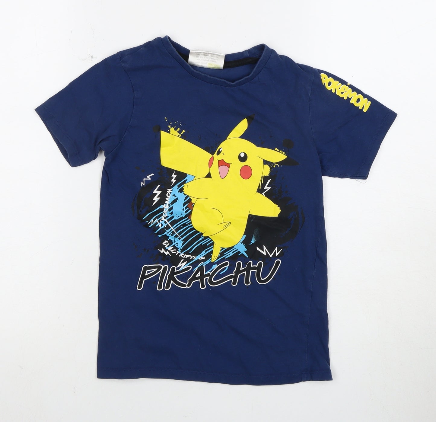 Pep & Co Boys Blue Pokémon T-Shirt 8-9 Years Graphic Print
