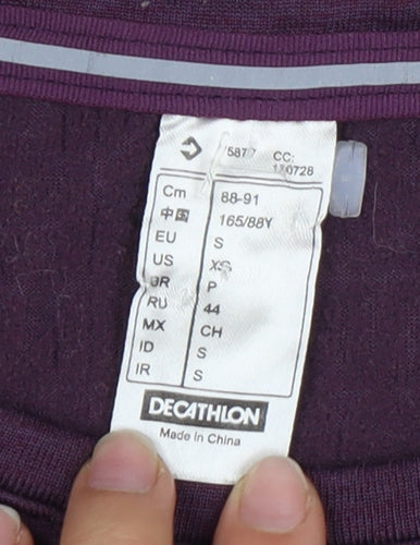 Decathlon Women's Purple Long Sleeve Ski Top