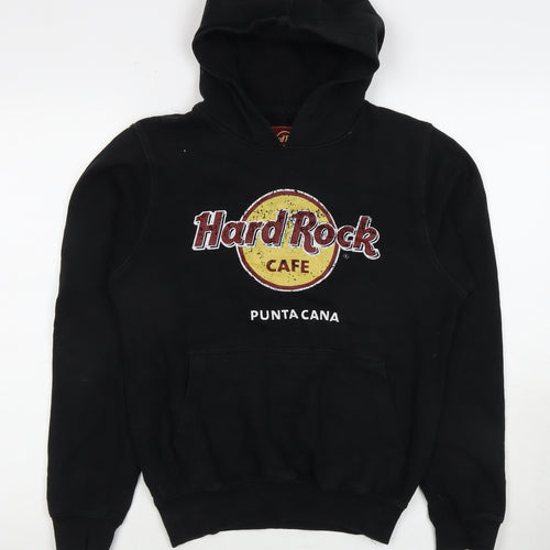 Hard Rock Cafe Men's Black Pullover Hoodie Small