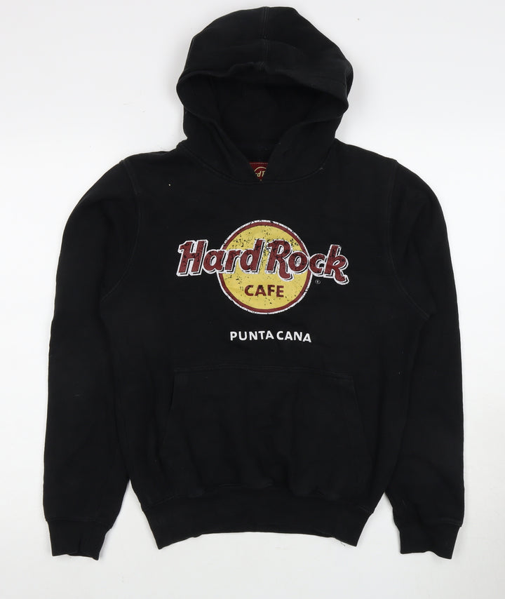 Hard Rock Cafe Men's Black Pullover Hoodie Small