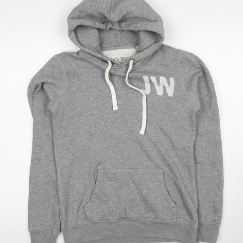 Jack Wills Grey Hoodie Unisex Size 10 Pullover Casual