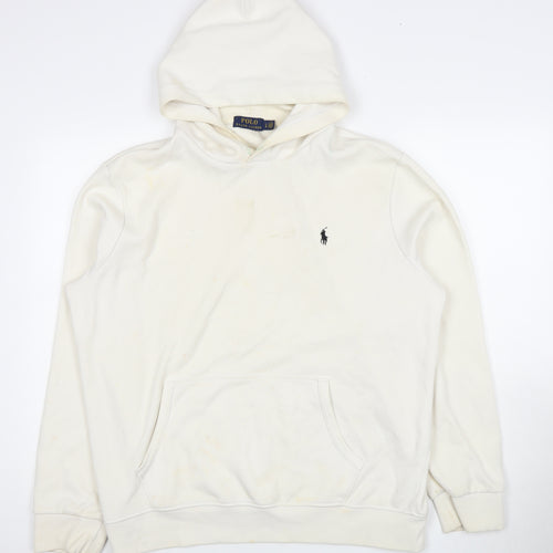 Polo Ralph Lauren Men's White Hoodie - Large