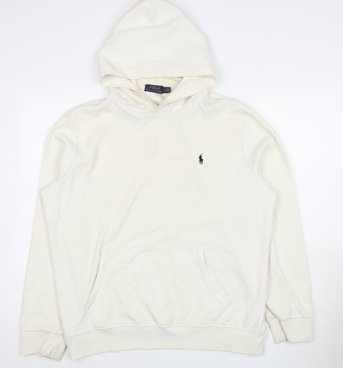 Polo Ralph Lauren Men's White Hoodie - Large