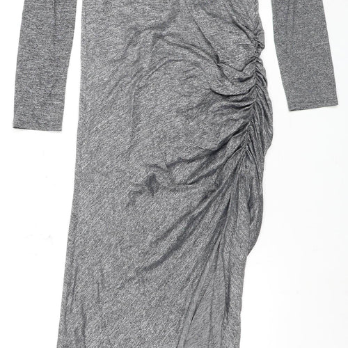 River Island Grey Long Jersey Dress, Size 12, Women
