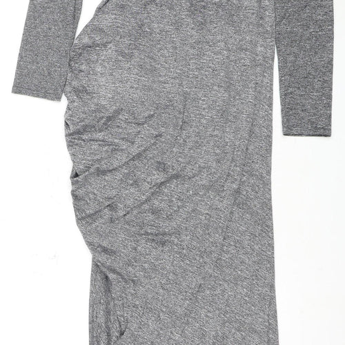 River Island Grey Long Jersey Dress, Size 12, Women