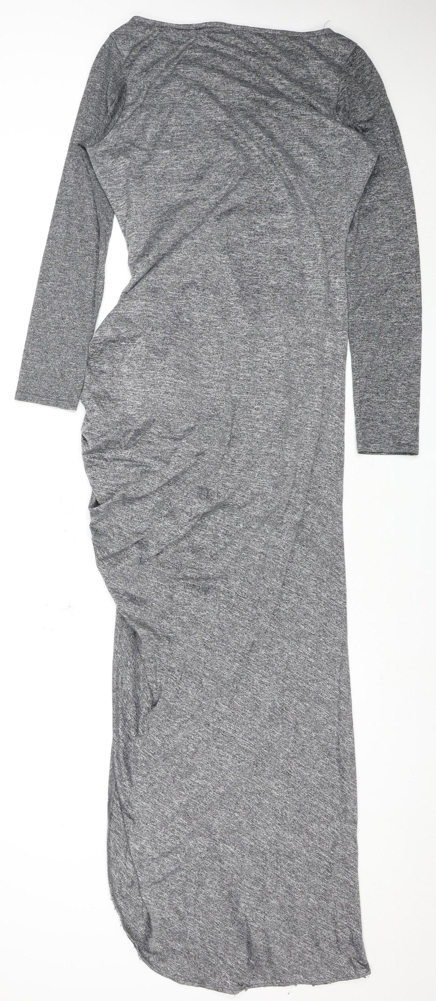 River Island Grey Long Jersey Dress, Size 12, Women