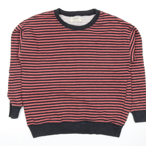 Pull&Bear Unisex Striped Pullover Sweatshirt S