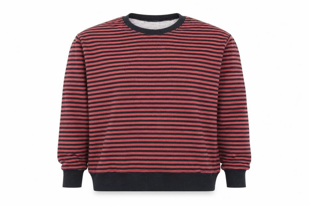 Front view of Pull&Bear unisex striped pullover sweatshirt s