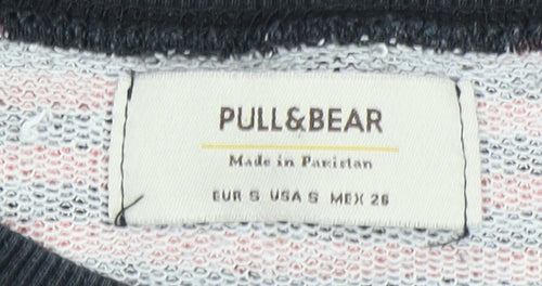 Pull&Bear Unisex Striped Pullover Sweatshirt S