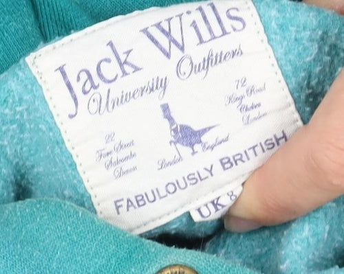 Jack Wills Women's Green Pullover Hoodie Size 10