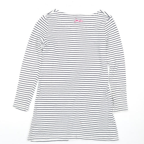 Joules Girls' Stripe Shift Dress, 7-8 Years, Long Sleeve